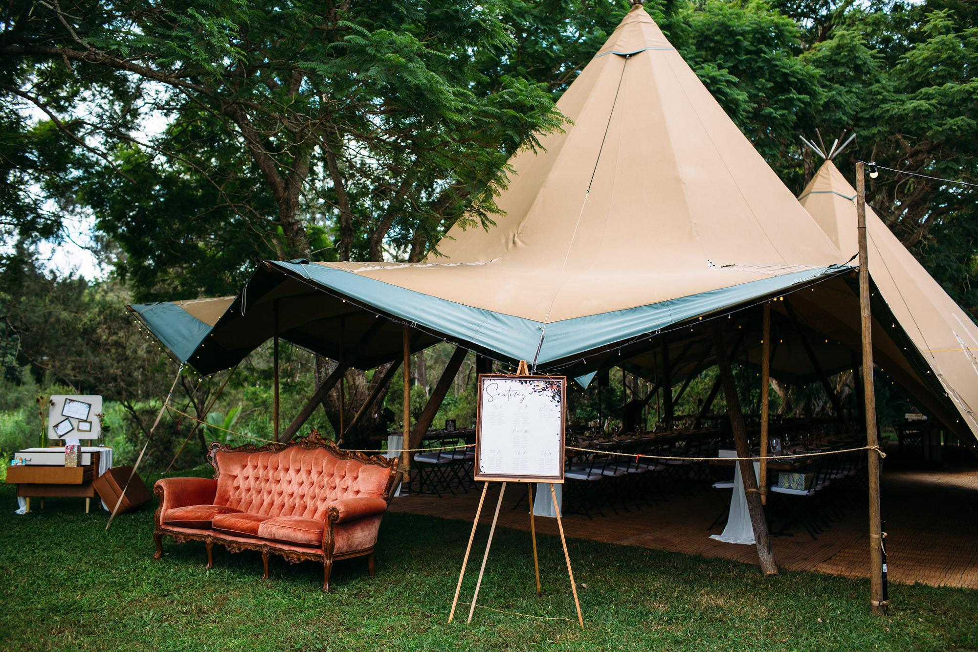 Tipi Wedding Historic Rivermill